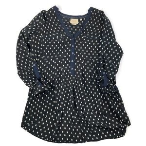 Vanessavirginia Womens Blouse, Black Blue Size 8
